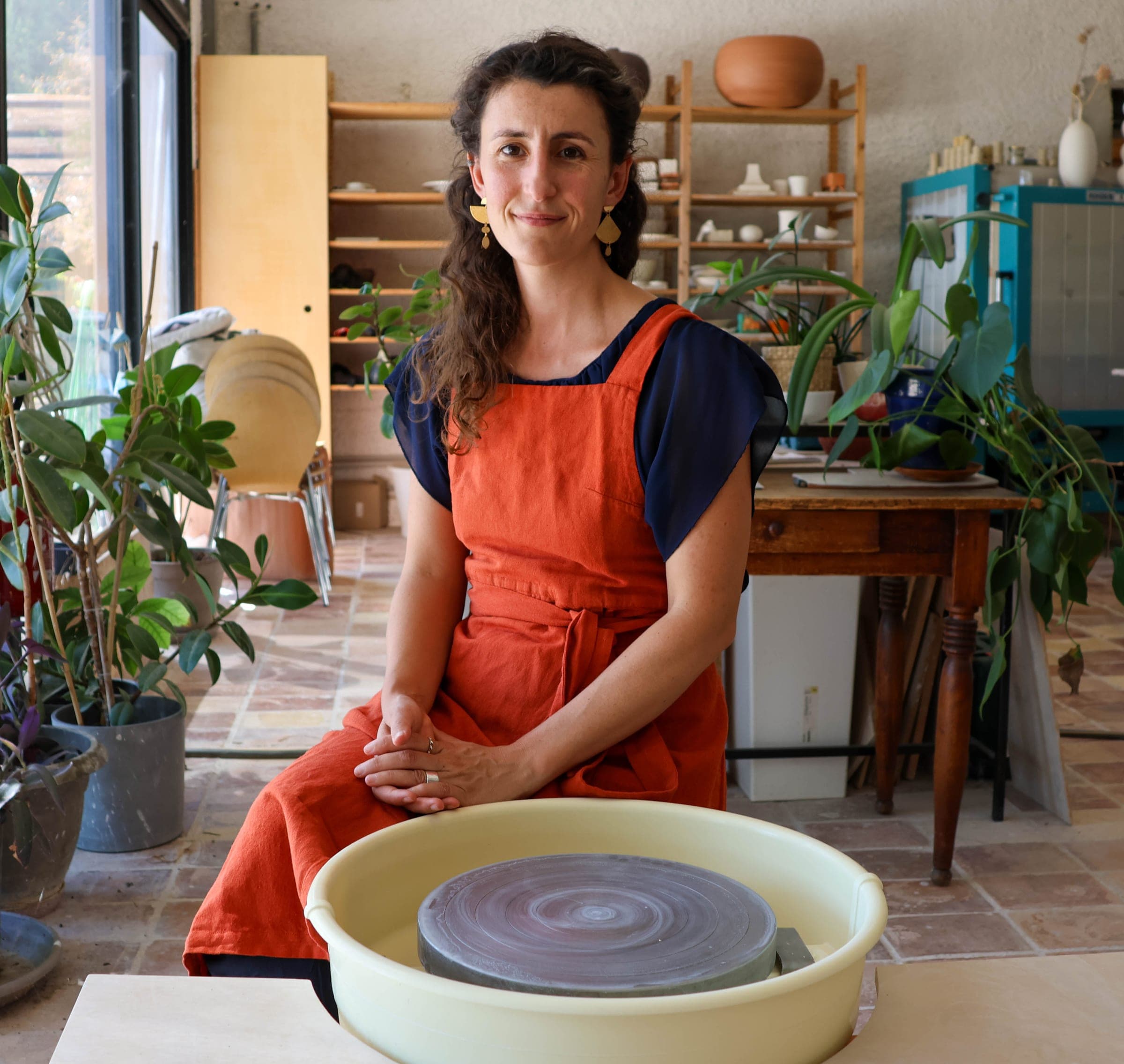 Charlotte Leroux in the studio